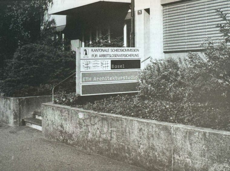 Das Foto aus dem Jahrbuch des D-​ARCH von 2000 zeigt die erste Adresse des ETH Studio Basel.