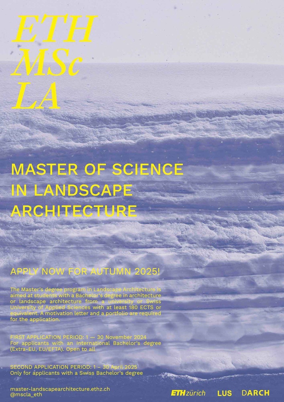 Poster Master of Science in Landscape Architecture. All information text on the poster is within the text below.